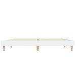 vidaXL Cadre de lit blanc 135x190 cm bois d'ingénierie