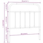 vidaXL Tête de lit métal blanc 90 cm