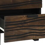 vidaXL Cabinet de chevet avec tiroir 2 Pièces Noyer 40 x 33 x 46 cm