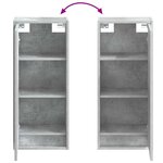 vidaXL Meuble de lavabo mural Gris béton 35 x 20 x 81 cm