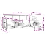 vidaXL Ensemble de canapés d'extérieur 5 pc Gris Naturel et Clair