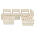 Salon de jardin meuble d'extérieur ensemble de mobilier palette 6 pièces bois d'épicéa imprégné 02_0018458