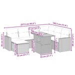 vidaXL Salon de jardin avec coussins 8 Pièces beige résine tressée