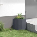 vidaXL Jardinière d'Angle Anthracite 30 x 30 x 35 cm Acier