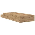 vidaXL Cadre de lit avec rangement avec tiroir Chêne artisanal 100 cm