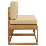 vidaXL Canapé d'extérieur en bout 2 Pièce Naturel et Beige