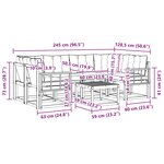 vidaXL Ensemble de canapés d'extérieur 7 pc Blanc et gris clair