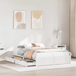 vidaXL Cadre de lit sans matelas blanc 140x200 cm bois de pin massif