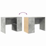 vidaXL Bureau Gris béton 102 x 50 x 75 cm Bois d'ingénierie