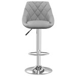 vidaXL Tabouret de bar Gris clair Velours