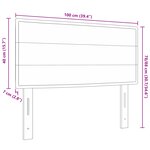 Tête de lit design Lines noire 100 cm en tissu