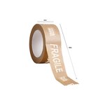 Pack and Move - Lot 12 rouleaux ruban adhésif kraft "Fragile" pour emballage et déménagement - 50 m - Qualité Premium