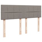vidaXL Sommier à lattes de lit avec matelas Taupe 140x200 cm Tissu