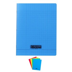 Cahier Polypro Piqué 24x32 cm 48p séyès 90g Coloris Aléatoire CALLIGRAPHE
