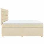 vidaXL Sommier à lattes de lit avec matelas Crème 180x200 cm Tissu
