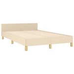 vidaXL Cadre de lit sans matelas crème 120x190 cm tissu
