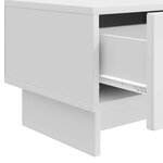 vidaXL Meuble TV Blanc brillant 147 x 34 5 x 30 cm Bois d'ingénierie