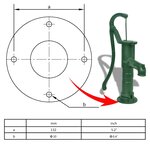 vidaXL Pompe à eau manuelle de jardin Fonte