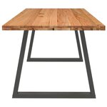 vidaXL Table à manger marron clair bois de chêne massif rectangulaire