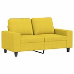 vidaXL Ensemble de canapés 3 Pièces jaune clair tissu