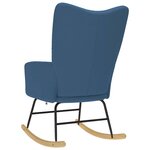 vidaXL Chaise à bascule Bleu Tissu