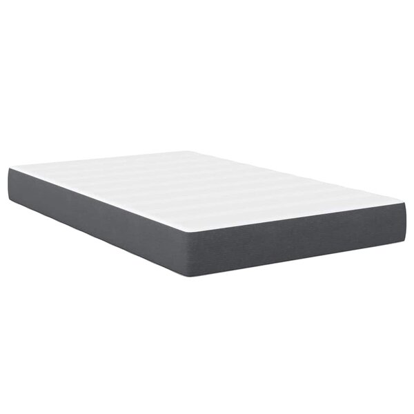 vidaXL Matelas de Lit avec matelas Gris 120 x 200 cm tissu