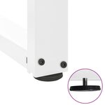 vidaXL Pieds de table basse en T  2 pièces  blanc  28 x 25 x (42-43) cm  acier