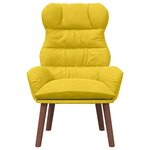 vidaXL Fauteuil relaxant Jaune 69 x 74 x 93 cm Velours