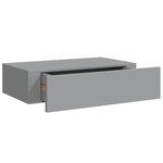 vidaXL Étagère à tiroir murale gris 40x23 5x10 cm MDF