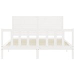 vidaXL Cadre de lit sans matelas blanc 160x200 cm bois de pin massif