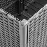 vidaXL Jardinière gris clair 160x40x53 cm polypropylène