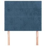 vidaXL Tête de lit Bleu foncé 80x5x118/128 cm Velours