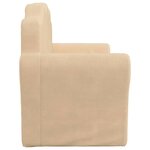 vidaXL Canapé-lit pour enfants 2 places crème peluche douce