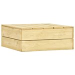 vidaXL Salon de jardin 3 Pièces avec coussins bois de pin imprégné