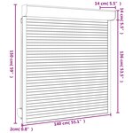vidaXL Volet roulant aluminium 140x150 cm blanc