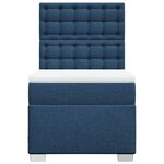 vidaXL Sommier à lattes de lit avec matelas Bleu 80x200 cm Tissu