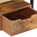vidaXL Table de chevet murale 35x35x25 cm bois d'acacia solide