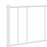 vidaXL Cadre de lit métal sans matelas et tête de lit blanc 150x200 cm