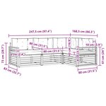 vidaXL Ensemble de canapés d'extérieur 5 pc Blanc et Beige Polyester