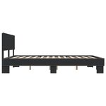 vidaXL Cadre de lit sans matelas noir 150x200 cm
