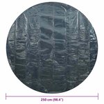 vidaXL Film solaire de piscine flottant PE 250 cm Noir et bleu