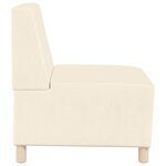 vidaXL Unité de Sofa Modulaire Sans Accoudoirs 3 Pièces Crème