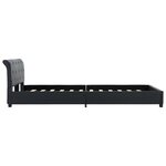 vidaXL Cadre de lit Noir Similicuir 140 x 200 cm