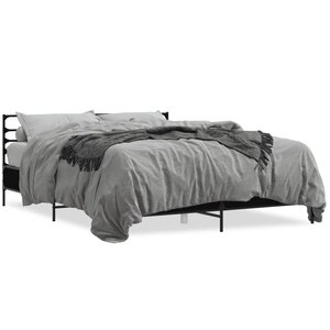 vidaXL Cadre de lit sans matelas noir 150x200 cm