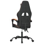 vidaXL Chaise de jeu Noir et orange Similicuir