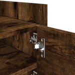 vidaXL Meuble TV chêne fumé 80x35x40 cm bois d'ingénierie