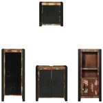 vidaXL Ensemble de mobilier de salle de bain 4 Pièces Bois Recyclé Solide