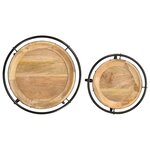 vidaXL Ensemble de table d'appoint 2 Pièces bois massif de manguier
