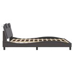 vidaXL Cadre de lit avec LED sans matelas gris 160x200 cm