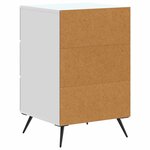vidaXL Cabinet de chevet Blanc 43 x 41 x 66 5 cm Bois d'ingénierie